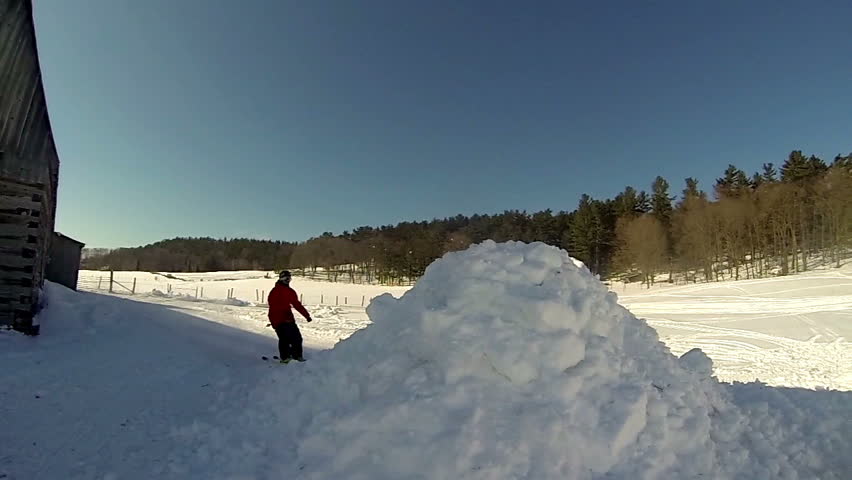 Skier Doing Extreme Frontflip