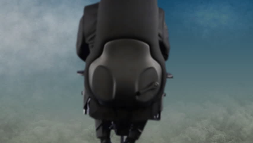 Businessman traveling through clouds in his office chair
