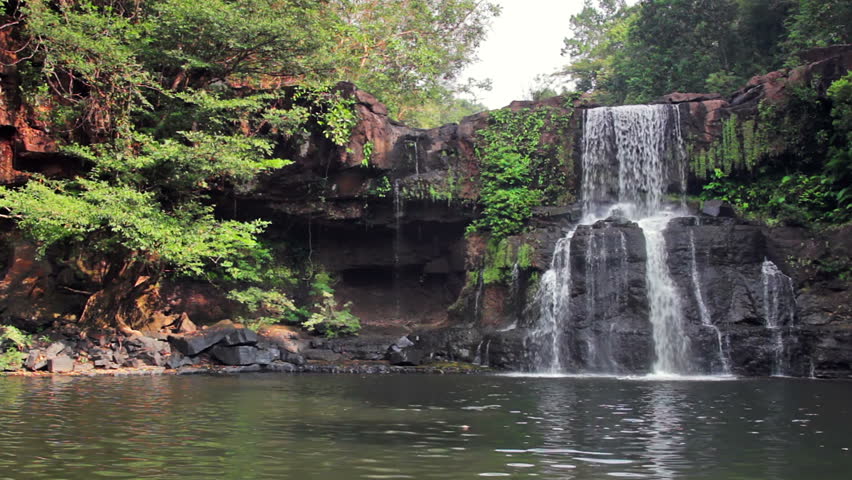 Klong Chao Waterfall on Koh Kood island, Koh Chang region, Thailand, able to loop