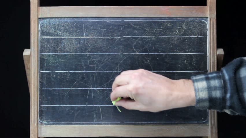 heart struck by arrow, on vintage chalkboard