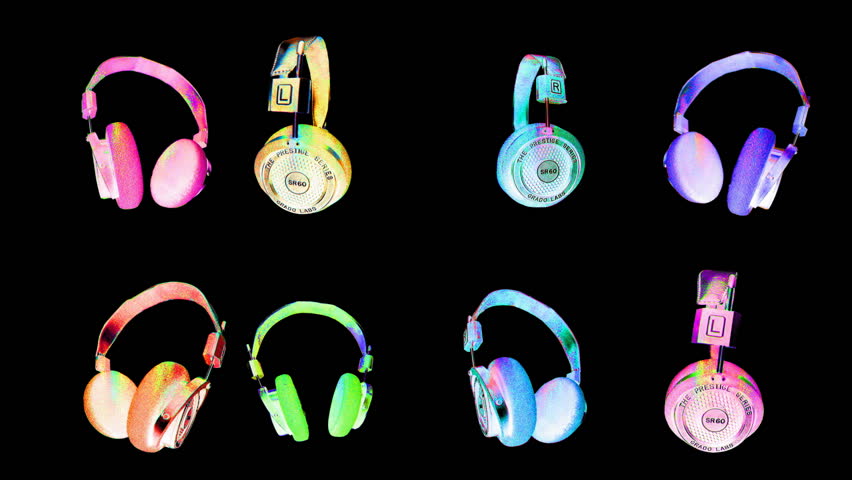 video sequence made from shots of headphones