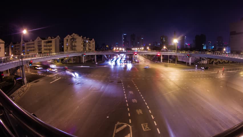 High Impact Traffic in Shanghai, China. Photo Sequence from DSLR camera and Post production in After Effects