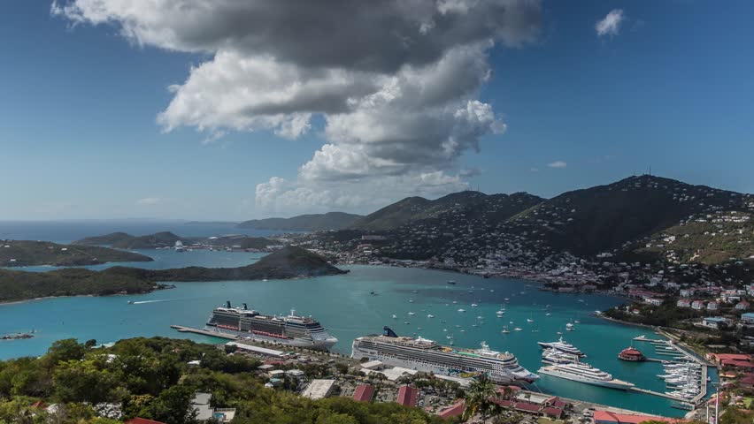 Overlooking Harbor in St Thomas, USVI
