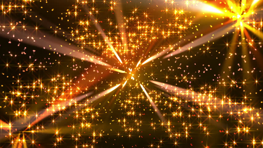 Firefly and light beams background.