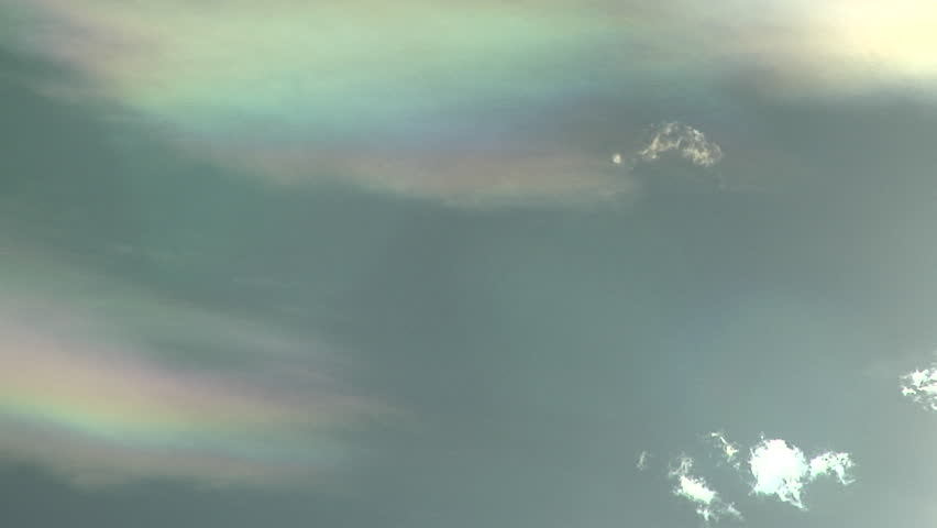 Pretty Sky. Iridescence dapples color onto clouds