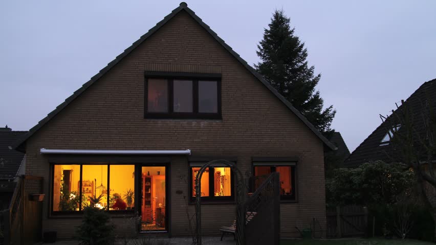 living in a house, suburban home time lapse