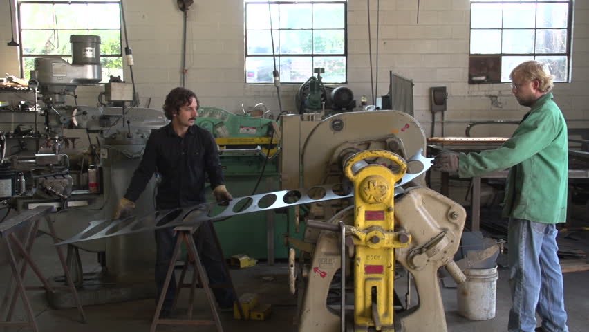 Metal welders bending sheet metal