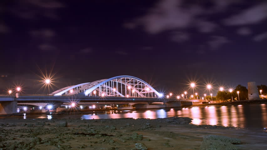 Al Maqta Bridge Abu Dhabi Night Time lapse