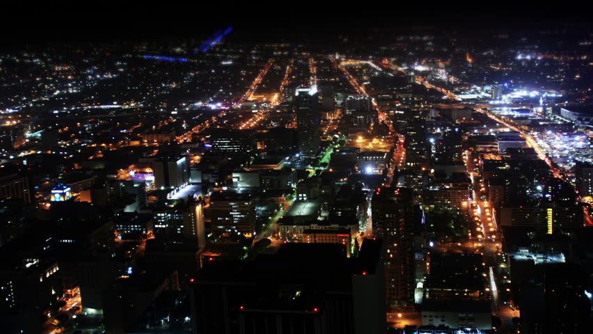 Night Cityscape Timelapse 131 Los Angeles Downtown Traffic Loop