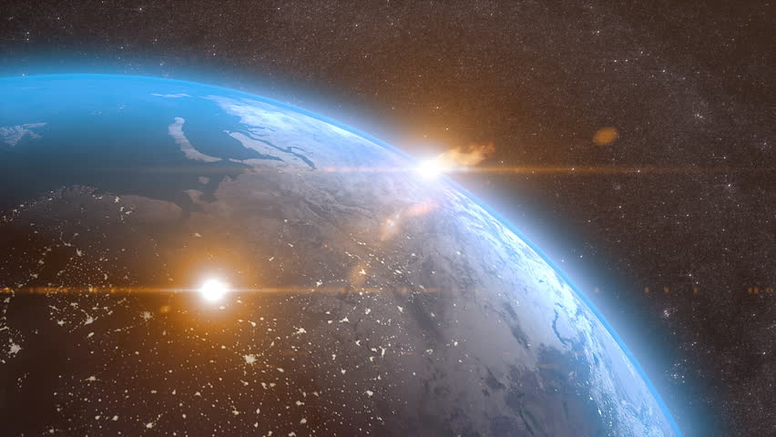 Meteor Strike Over Earth