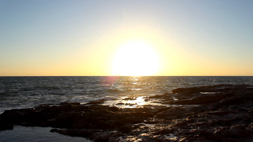 Glorious sea - Waves on the sea during sunset.