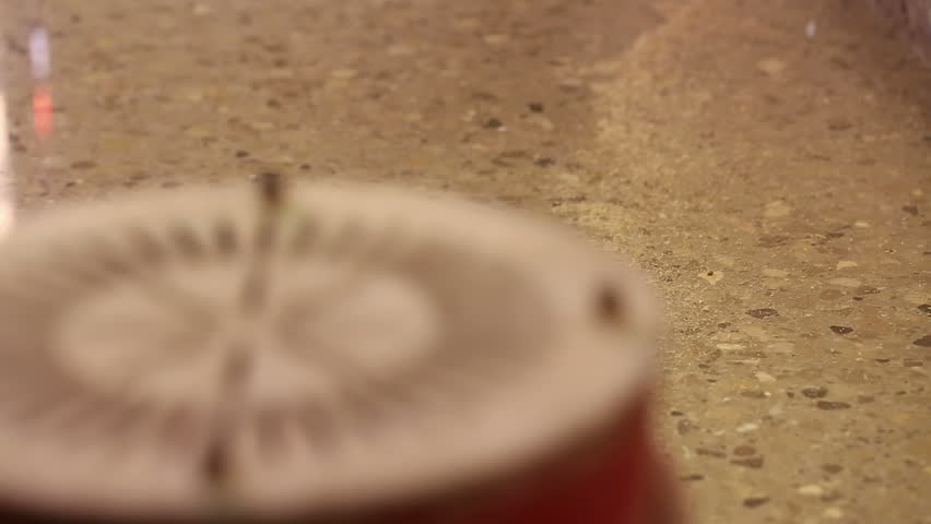 cleaning floor with machine over the corner