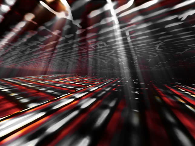 NTSC - Motion 868: Streaming digital data forms flicker, shift and pulse (Loop).