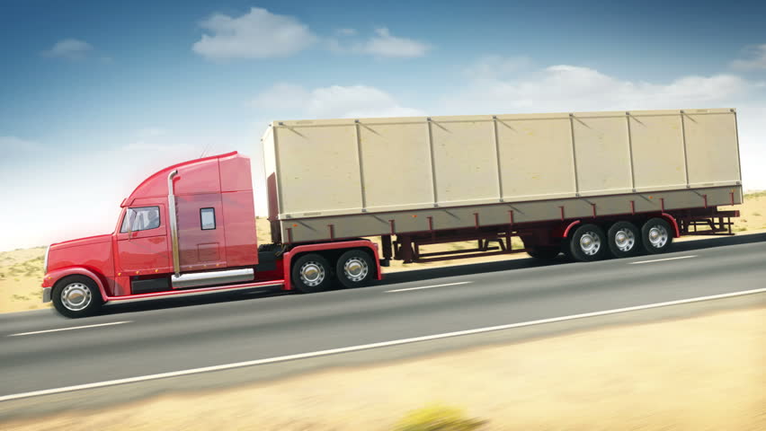 Truck on highway