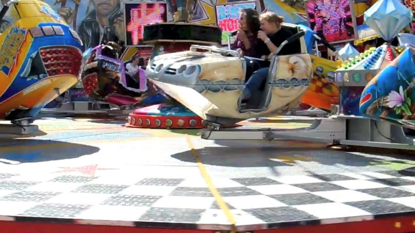 Cologne - circa may 12, 2013 - Colorful twister ride at the fun fair in Cologne
