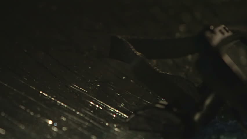 A traffic collision, broken glass of a car