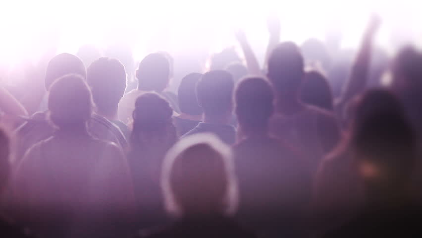 Big Music Show with excited crowd
