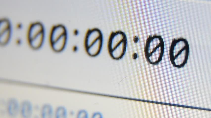 digital stopwatch counter display extreme close up