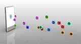 Mobile Apps Seamless Background with alpha channel