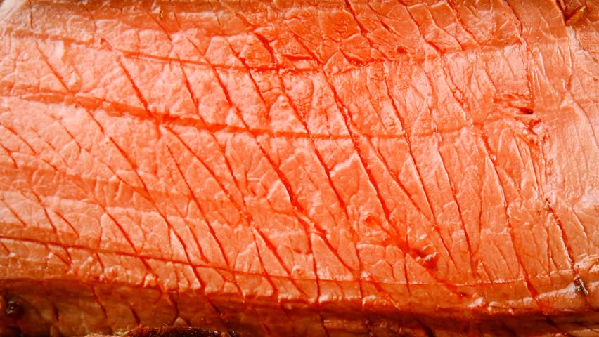 roast beef meat slice with red hot pepper 1920x1080 intro motion slow hidef hd