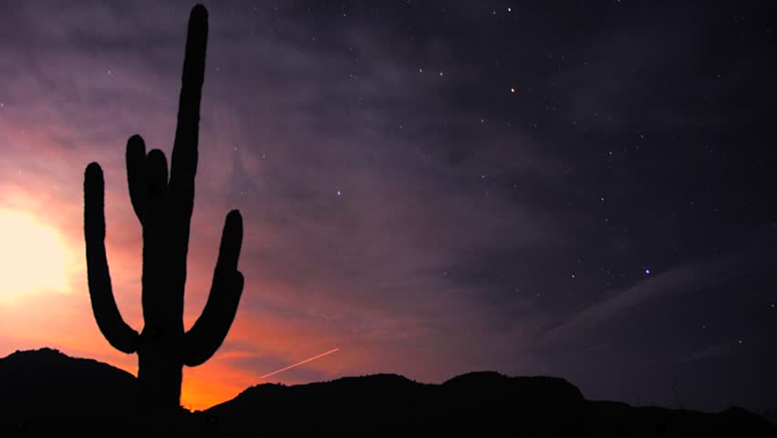 A time-lapse of the stars above the Harquahala Mountains in Arizona, USA.