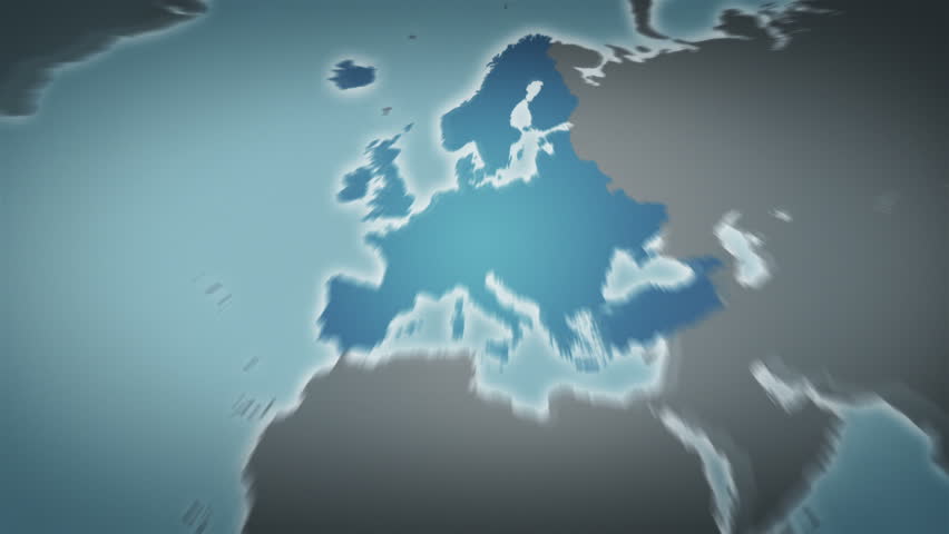 World map with European country maps. Loop-able.
Loop-able. Each country border freeze a few seconds to let you edit and change the order or duration.