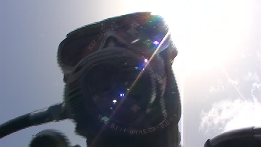 Divers point of view entering the water. Captured on a 3CCD DVCAM Camera 16:9 anamorphic