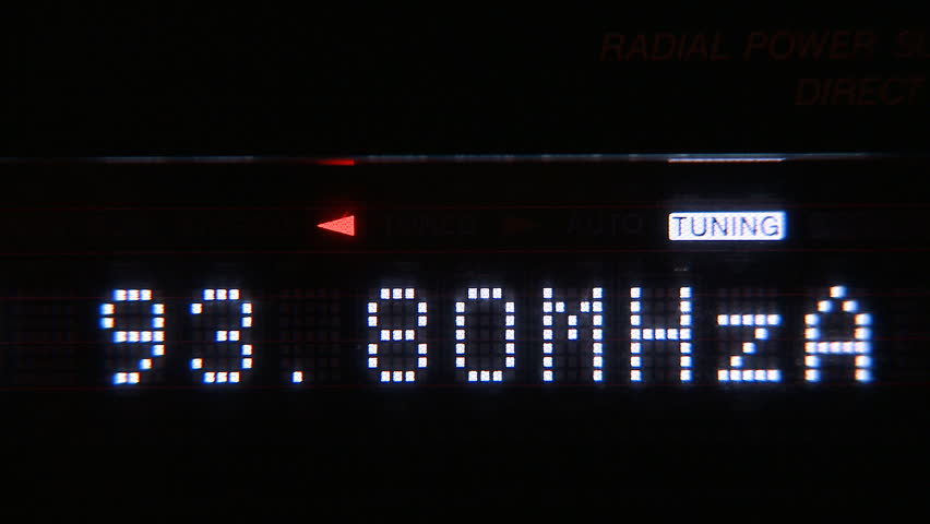 Digital radio receiver fm tune dial panel