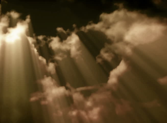 PAL - Cloudscape 3050: Time lapse clouds travel across a sunsetting sky (Loop).