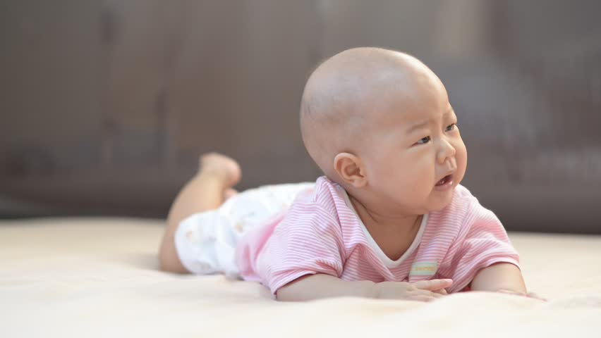 asian baby crying clip video full HD 1920x1080.