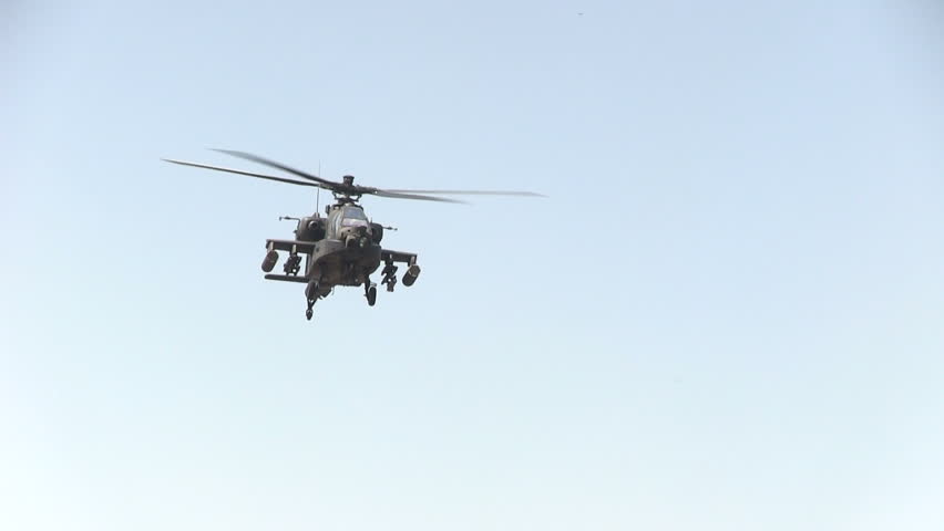 Apache helicopter up close