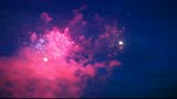 Colorful fireworks of various colors over night sky