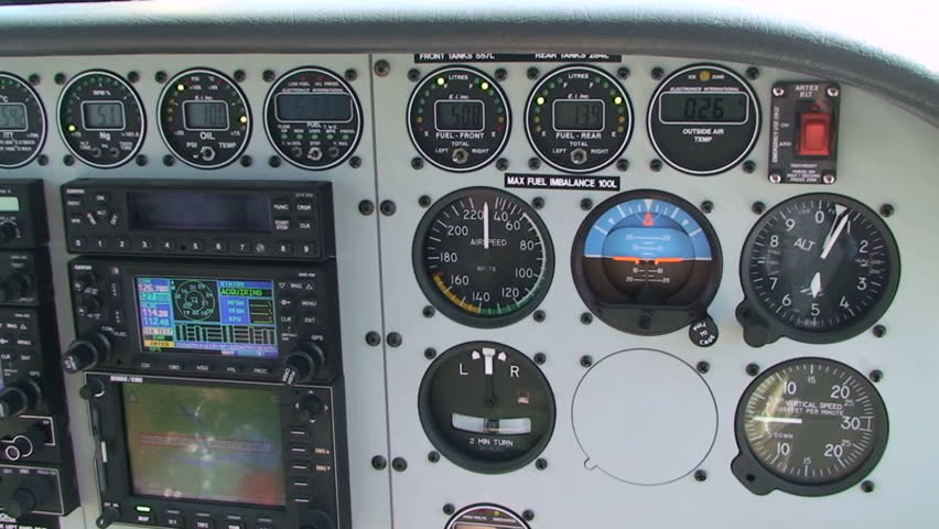 Papua New Guinea, small airplane cockpit 