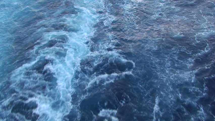 Ships Wake at Sunset