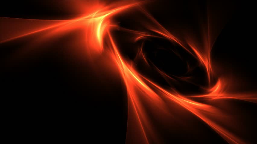 Beautiful 3D animated fractal: HD rendered abstract fire flames on black background.