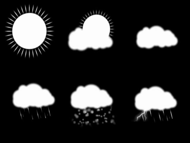 Alpha channel of design elements for weather forecast