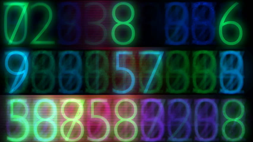 Random electronic numbers flashing in a seamless loop