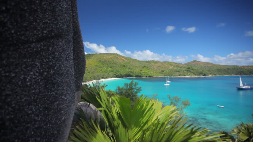 pan shot over tropical bay