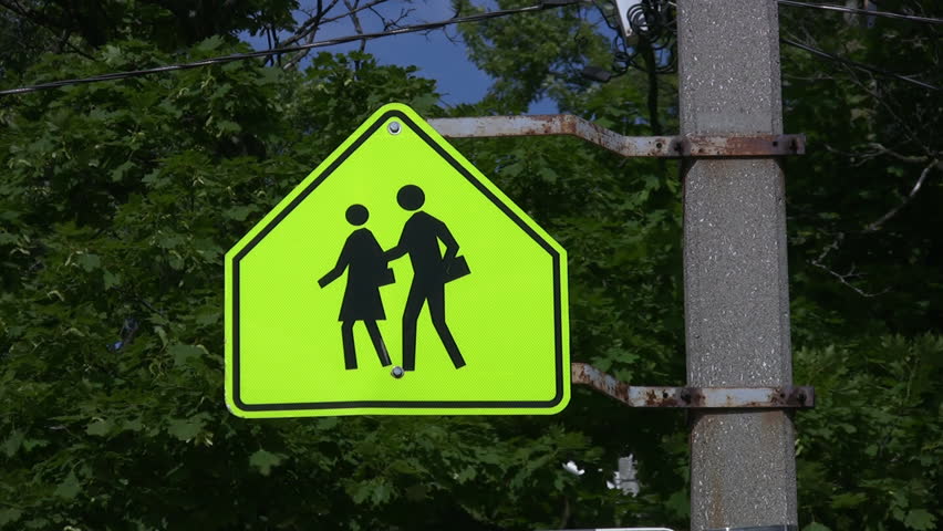 crosswalk sign.