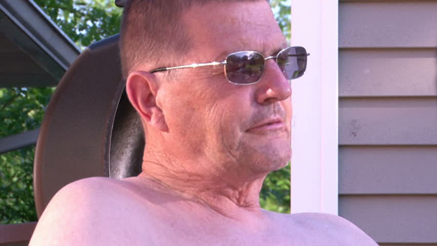 Shirtless Old Man in Sun 720p