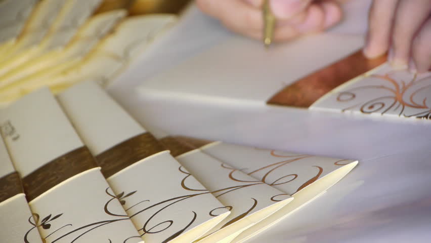 1080p wedding card background 2 / invited names are written by hand 