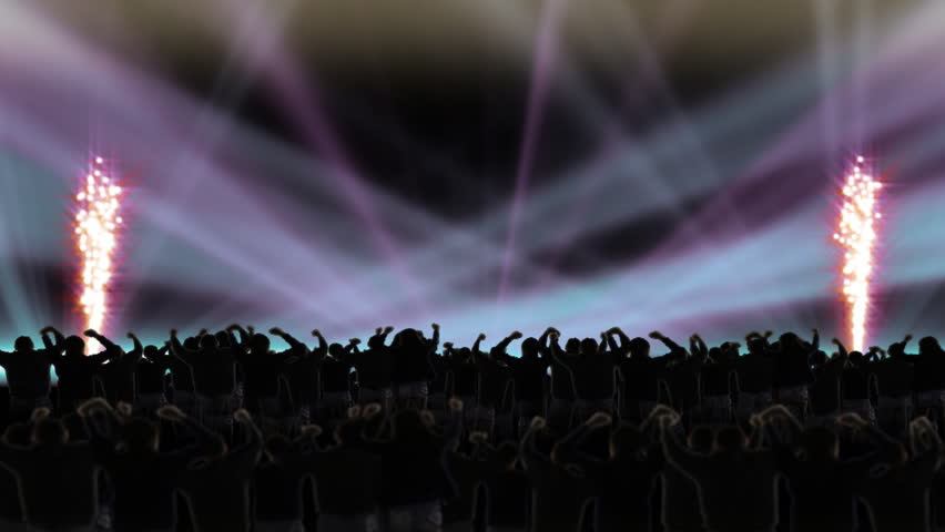   Crowd raising hands at concert