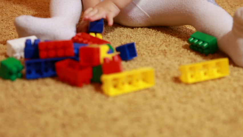 Child playing with blocks