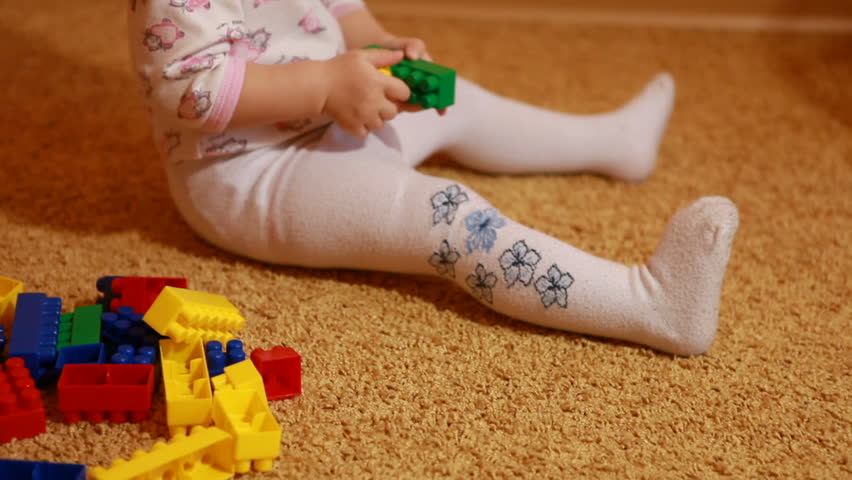 Child playing with blocks