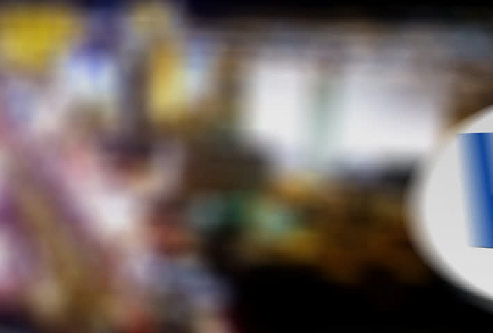 Welcome to fabulous Las Vegas sign # 2 on blurred background