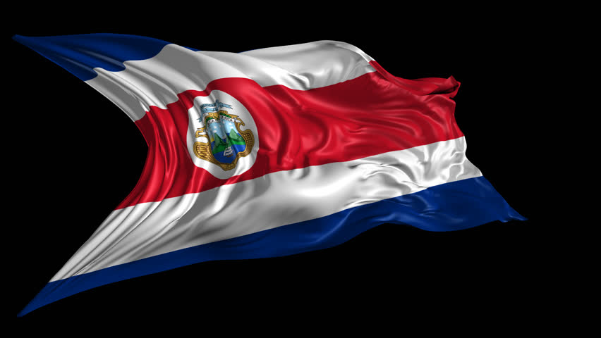 Costa Rica Flag Stock Footage Video | Shutterstock