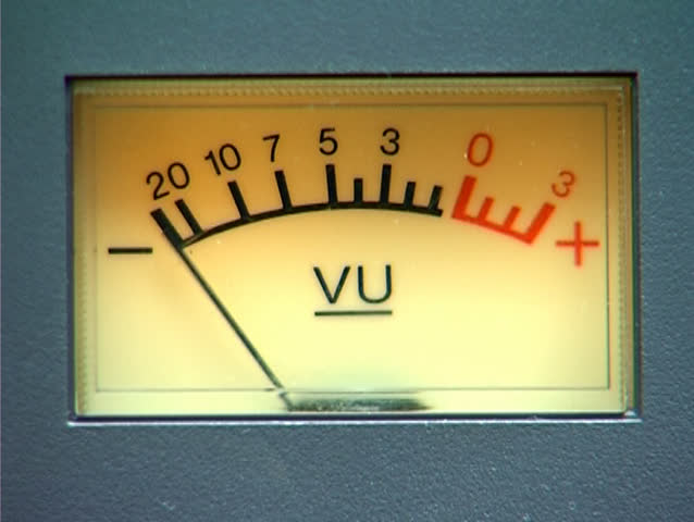 Measurement of audio signal level on Beta-cam SP VU meter