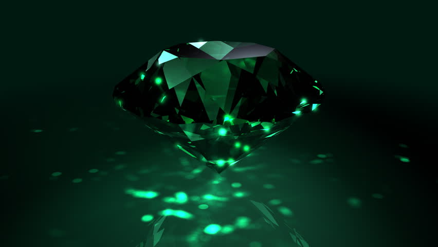 Green Spinning Shiny Diamond Diamond 03 Hd Motion Background In