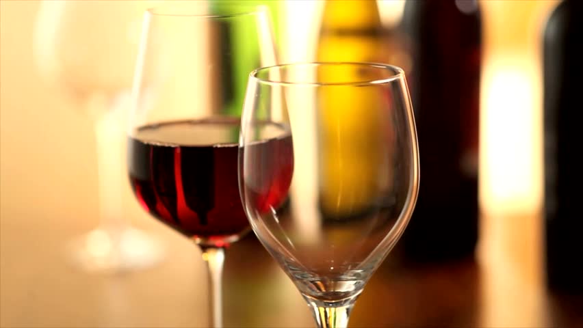 Pouring white wine