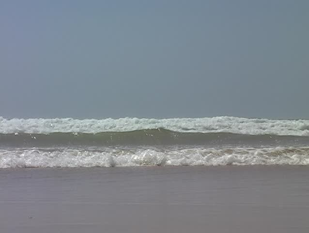 Ocean waves at Vale Figuiras in Portugal